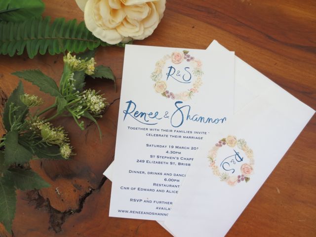 renee and shannon wedding invitations