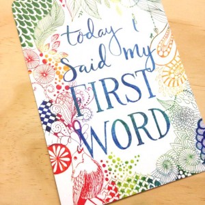 First Word Milestone Card
