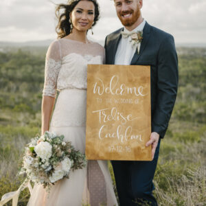 hand painted wedding signs wooden