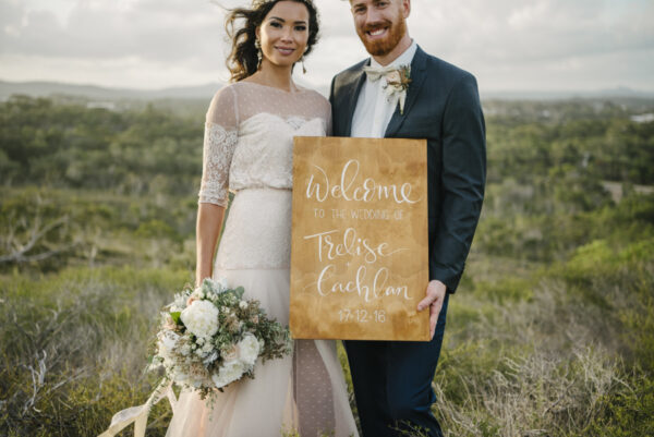 hand painted wedding signs wooden