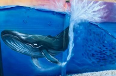 Whale mural