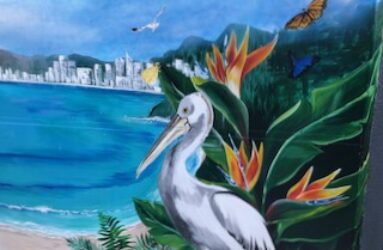 pelican mural