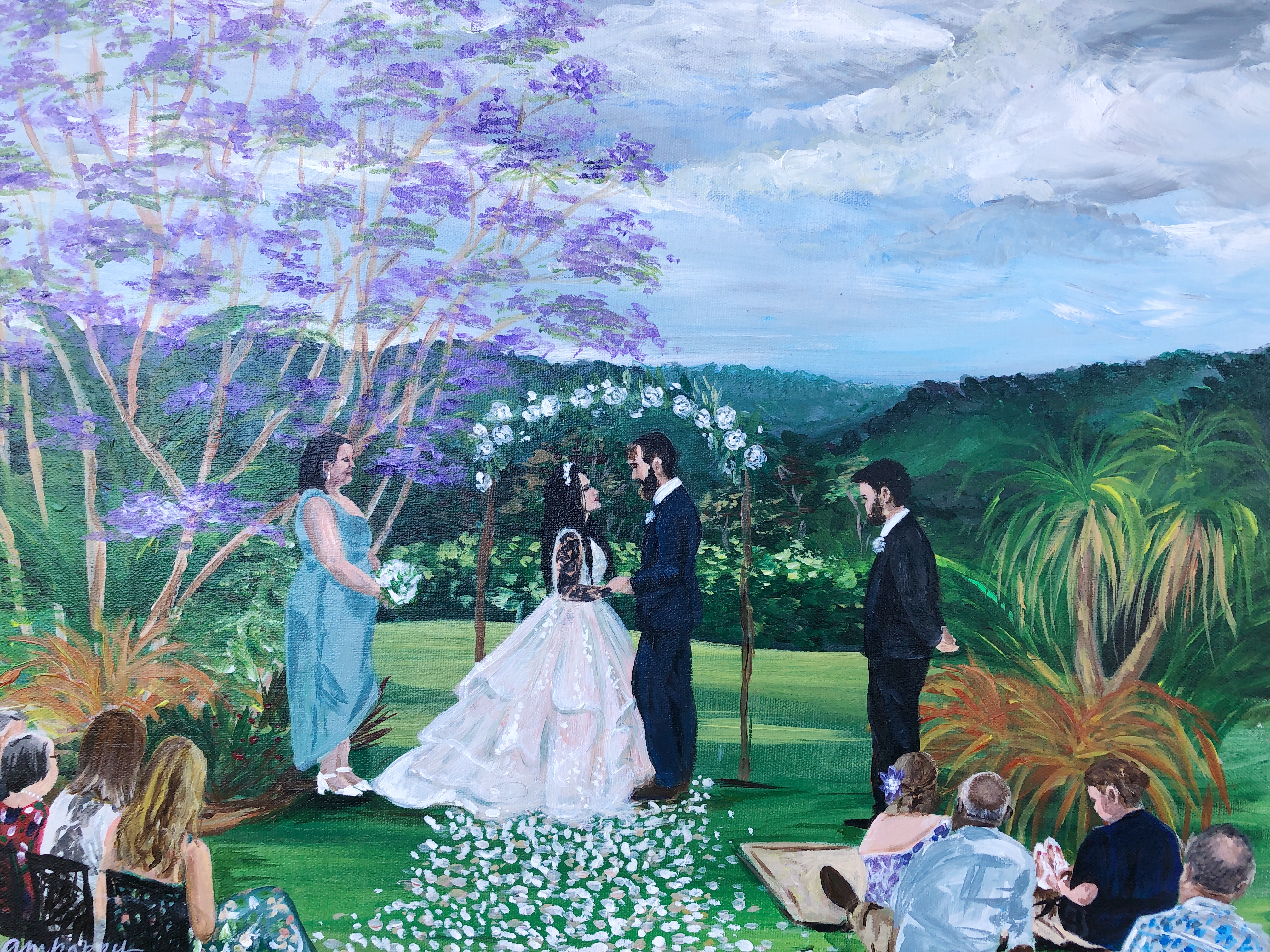 live wedding painting Acrylic