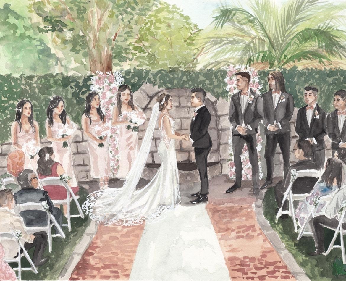 live wedding painter in australia jess thai
