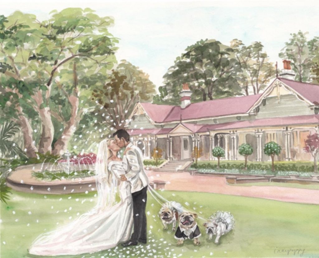 live wedding painter australia rachel luke