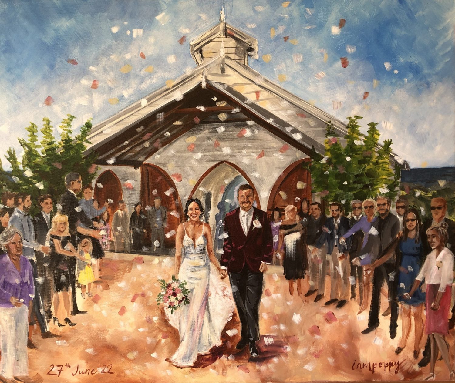 live wedding painting Brisbane