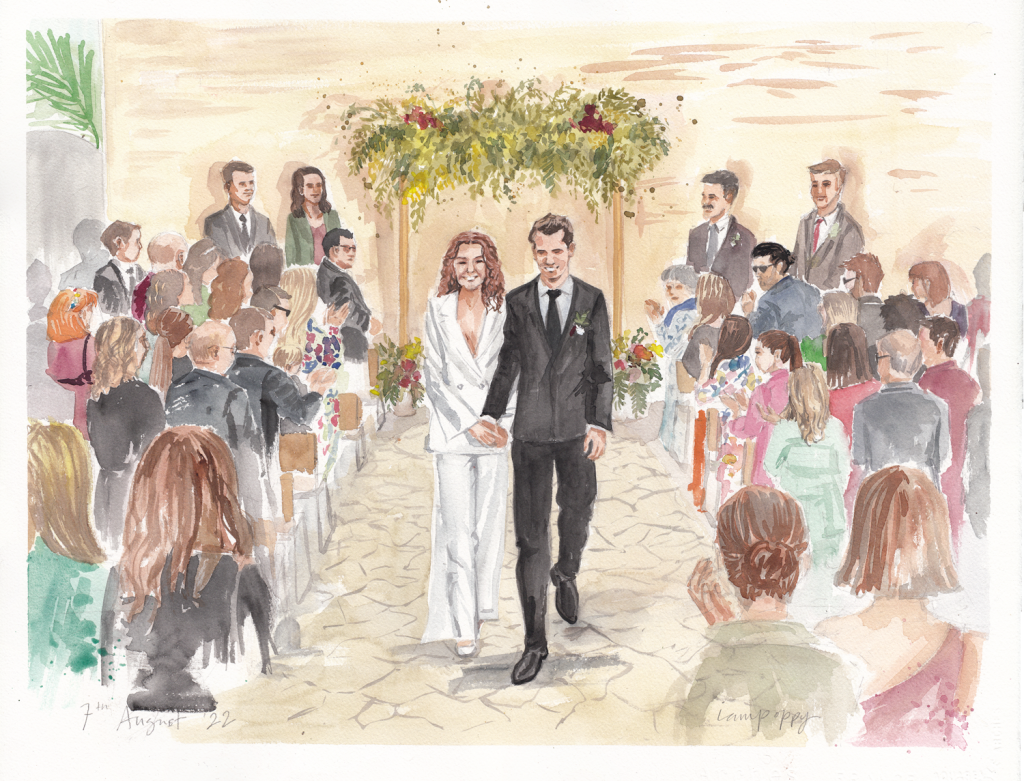 Live wedding painting Brisbane