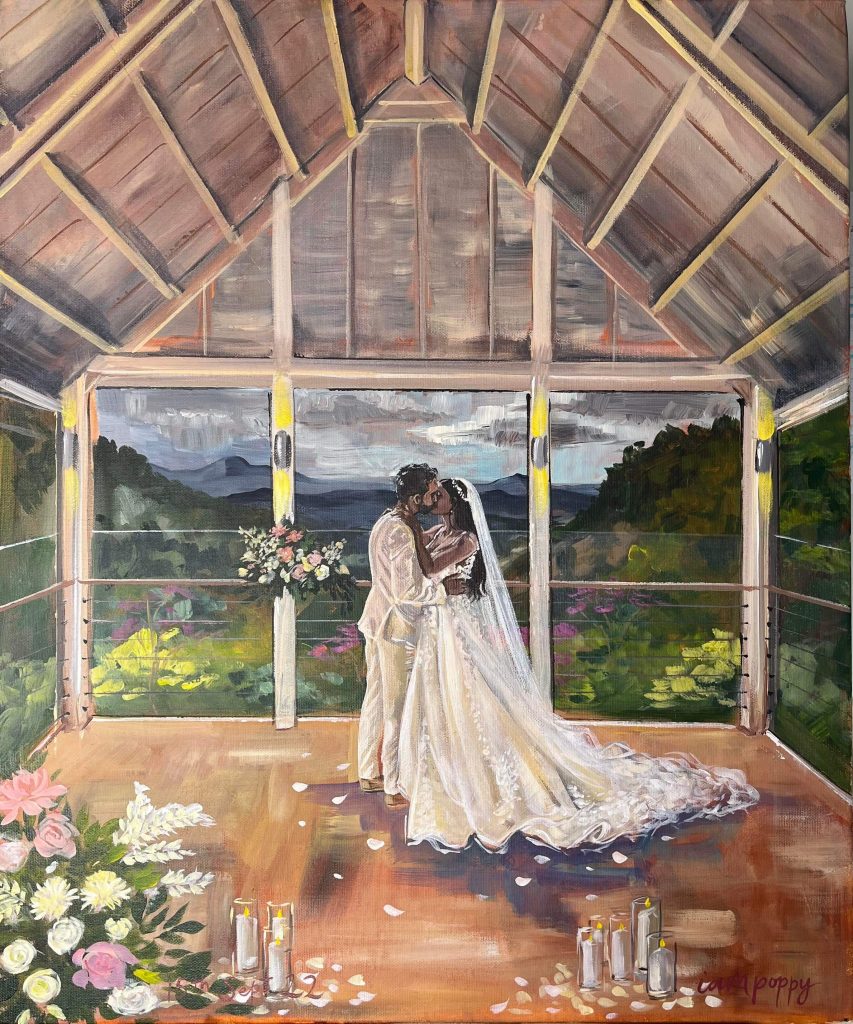 Live wedding painter Maleny Manor