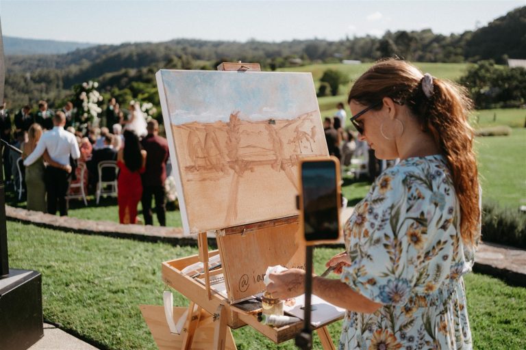 Live wedding painting
