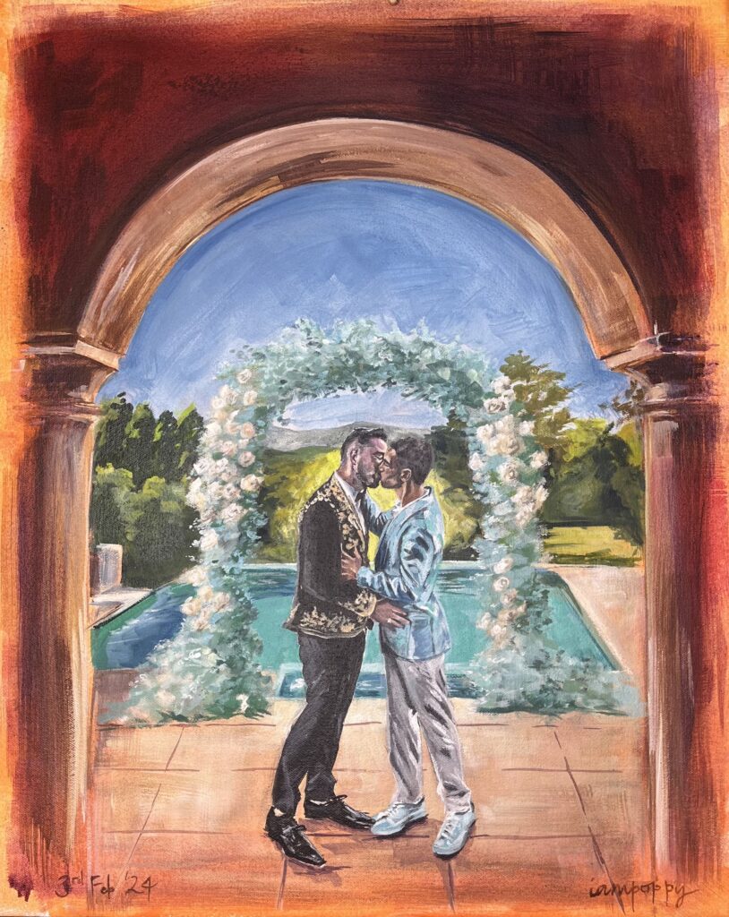 Live wedding painting - Melbourne - Same sex wedding