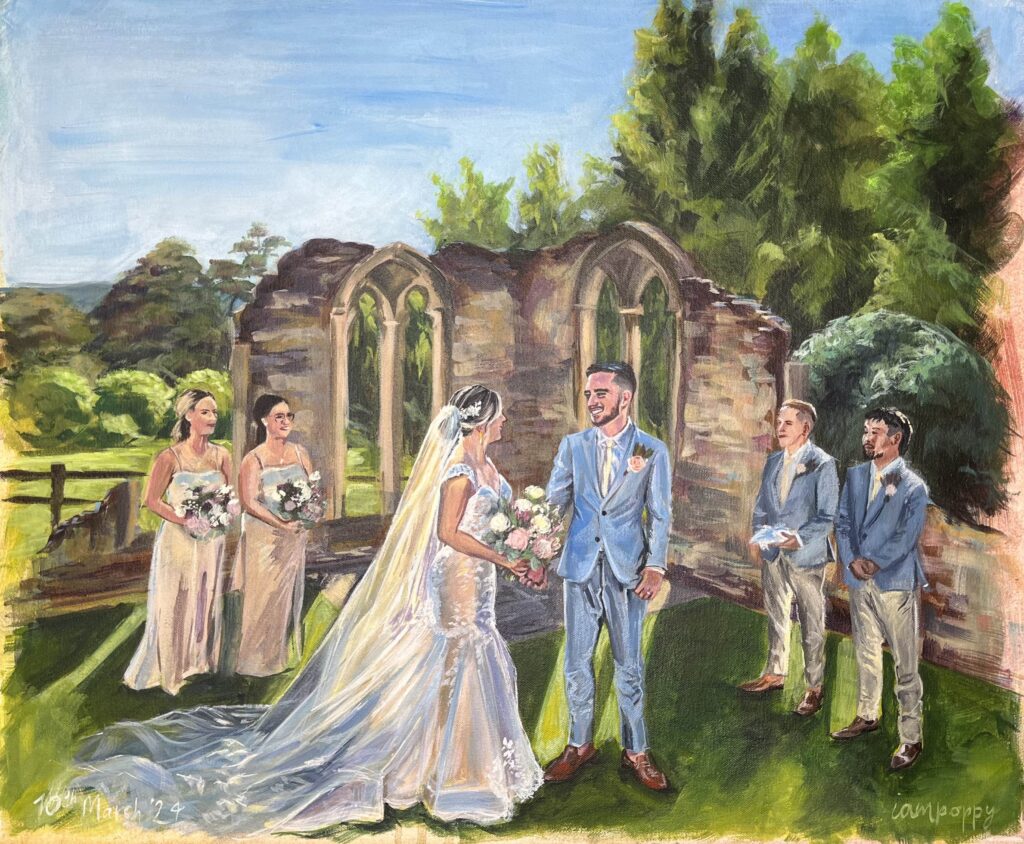 Live wedding painting Sydney