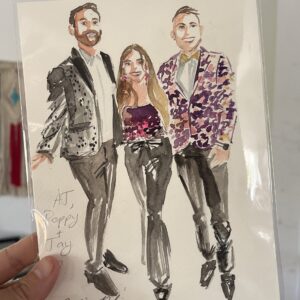 mini watercolour portrait