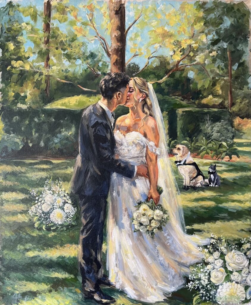 Live wedding painting = Gabbinbar wedding