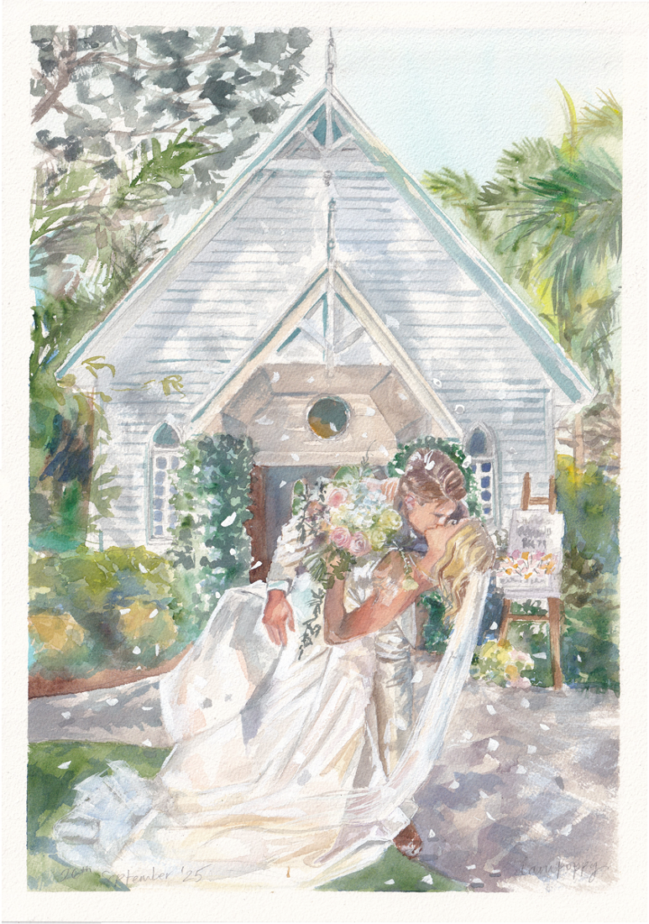Live wedding painting - Braeside Estate